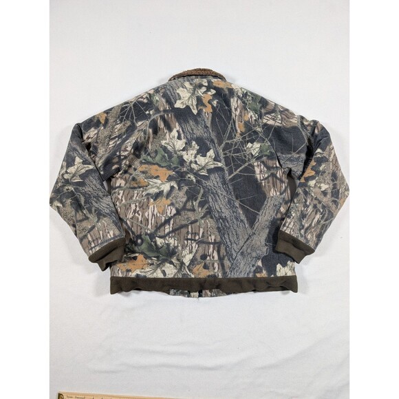 Vtg LL Bean Mossy Oak Breakup Leaf Camo Jacket Zip Sz M Hunting Camouflage - Picture 2 of 7